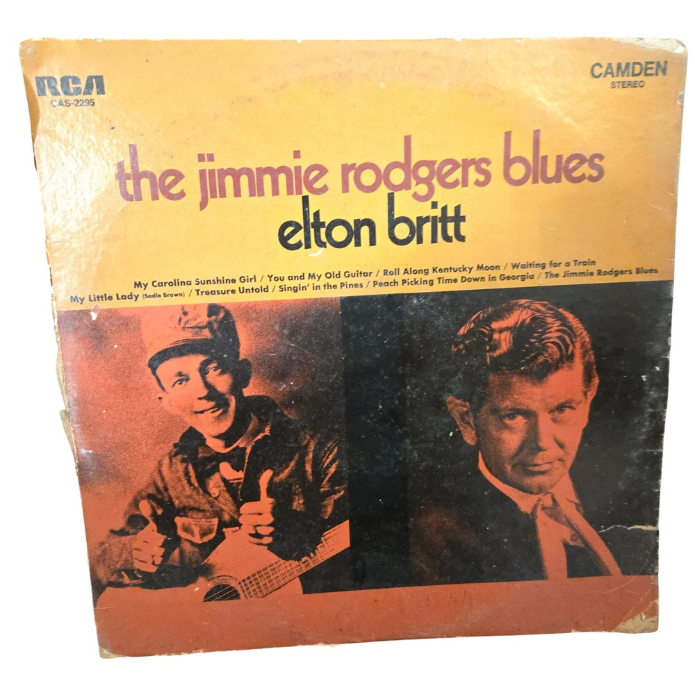 VTG Elton Britt The Jimmie Rodgers Blues Vinyl LP Record Album‎ RCA Camden 1969